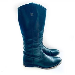 Frye 9.5 Black Melissa Button 2 Knee High Riding
